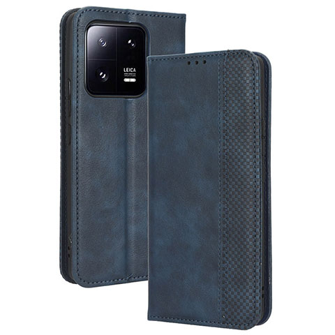 Funda de Cuero Cartera con Soporte Carcasa BY4 para Xiaomi Mi 13 Pro 5G Azul