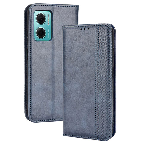 Funda de Cuero Cartera con Soporte Carcasa BY4 para Xiaomi Redmi 10 5G Azul