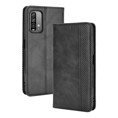 Funda de Cuero Cartera con Soporte Carcasa BY4 para Xiaomi Redmi 9 Power Negro