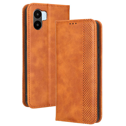 Funda de Cuero Cartera con Soporte Carcasa BY4 para Xiaomi Redmi A1 Marron