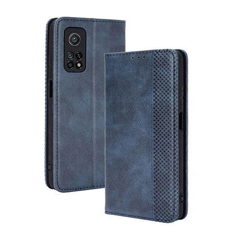 Funda de Cuero Cartera con Soporte Carcasa BY4 para Xiaomi Redmi K30S 5G Azul