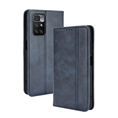 Funda de Cuero Cartera con Soporte Carcasa BY4 para Xiaomi Redmi Note 11 4G (2021) Azul