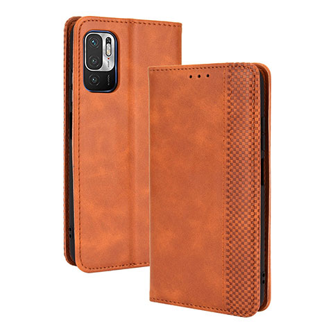 Funda de Cuero Cartera con Soporte Carcasa BY4 para Xiaomi Redmi Note 11 SE 5G Marron