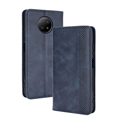 Funda de Cuero Cartera con Soporte Carcasa BY4 para Xiaomi Redmi Note 9T 5G Azul