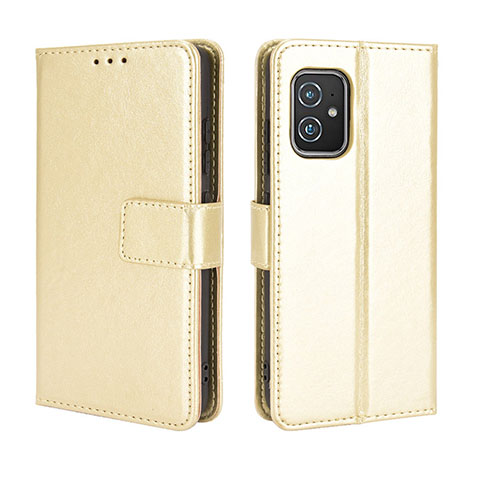 Funda de Cuero Cartera con Soporte Carcasa BY5 para Asus ZenFone 8 Mini Oro