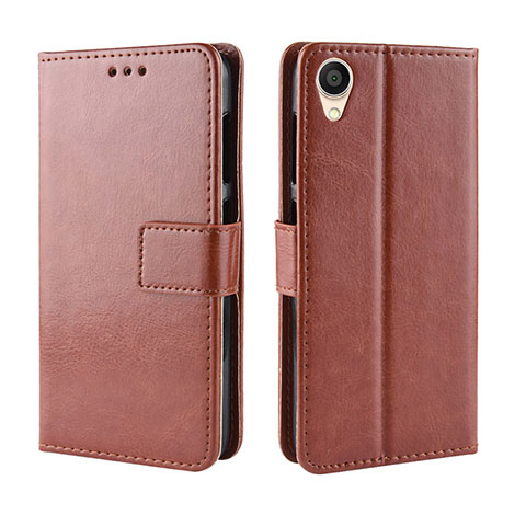 Funda de Cuero Cartera con Soporte Carcasa BY5 para Asus ZenFone Live L2 ZA550KL Marron