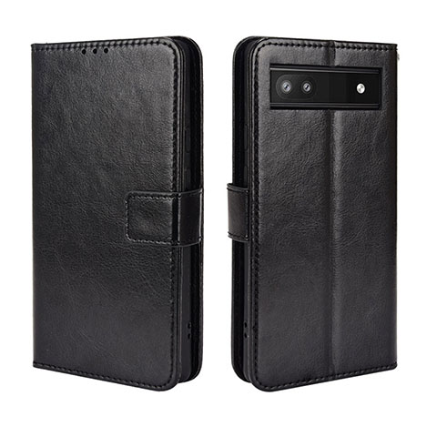 Funda de Cuero Cartera con Soporte Carcasa BY5 para Google Pixel 6a 5G Negro