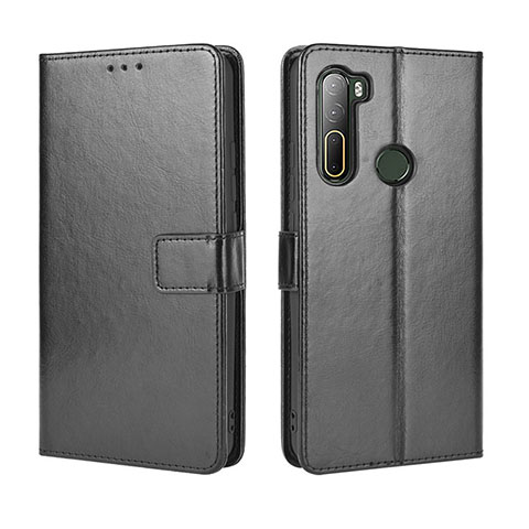 Funda de Cuero Cartera con Soporte Carcasa BY5 para HTC U20 5G Negro