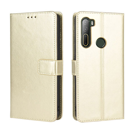 Funda de Cuero Cartera con Soporte Carcasa BY5 para HTC U20 5G Oro