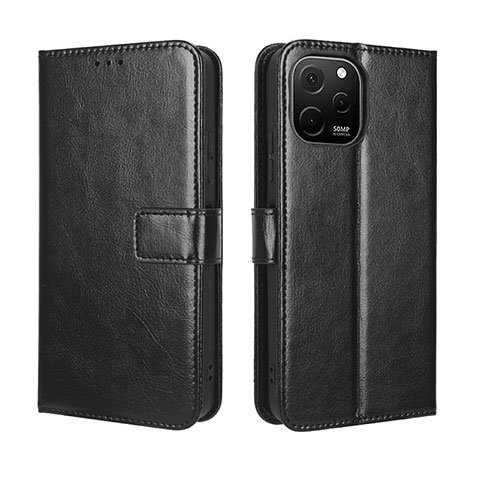 Funda de Cuero Cartera con Soporte Carcasa BY5 para Huawei Enjoy 50z Negro