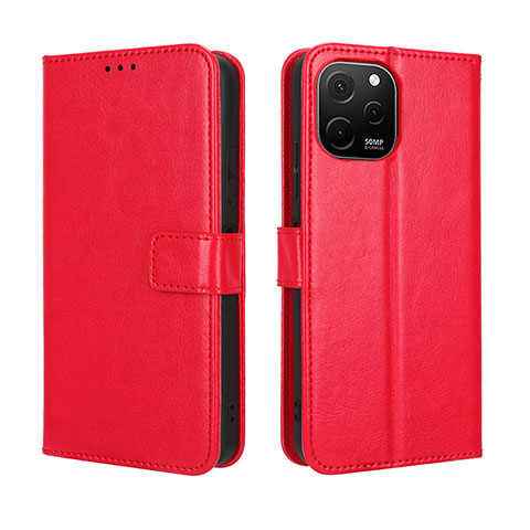 Funda de Cuero Cartera con Soporte Carcasa BY5 para Huawei Enjoy 50z Rojo