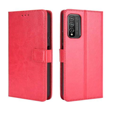 Funda de Cuero Cartera con Soporte Carcasa BY5 para Huawei Honor 10X Lite Rojo