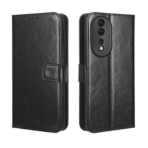 Funda de Cuero Cartera con Soporte Carcasa BY5 para Huawei Honor 80 5G Negro