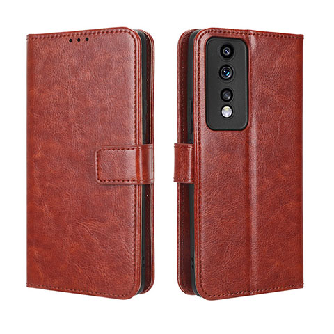 Funda de Cuero Cartera con Soporte Carcasa BY5 para Huawei Honor 80 GT 5G Marron