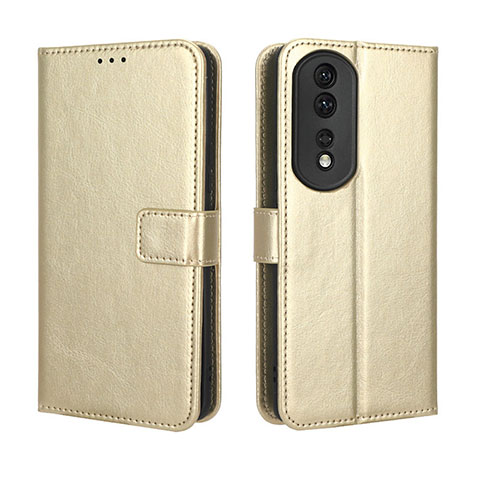 Funda de Cuero Cartera con Soporte Carcasa BY5 para Huawei Honor 80 Pro Flat 5G Oro