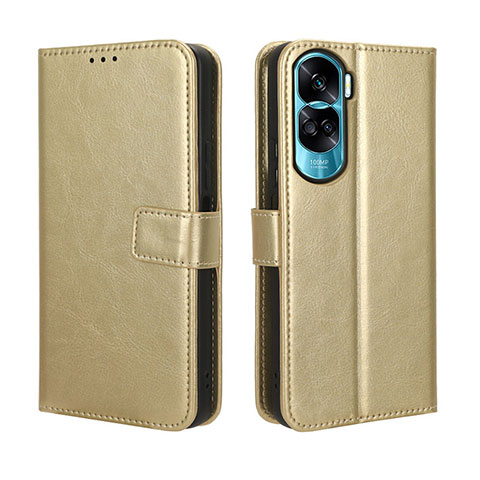 Funda de Cuero Cartera con Soporte Carcasa BY5 para Huawei Honor 90 Lite 5G Oro