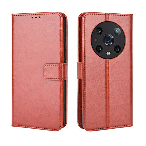 Funda de Cuero Cartera con Soporte Carcasa BY5 para Huawei Honor Magic4 Pro 5G Marron