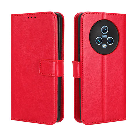 Funda de Cuero Cartera con Soporte Carcasa BY5 para Huawei Honor Magic5 5G Rojo