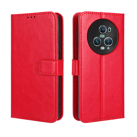 Funda de Cuero Cartera con Soporte Carcasa BY5 para Huawei Honor Magic5 Pro 5G Rojo