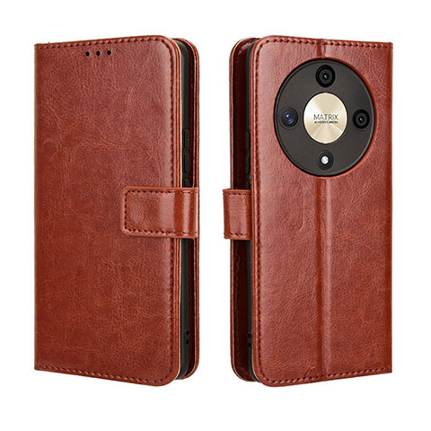 Funda de Cuero Cartera con Soporte Carcasa BY5 para Huawei Honor Magic6 Lite 5G Marron