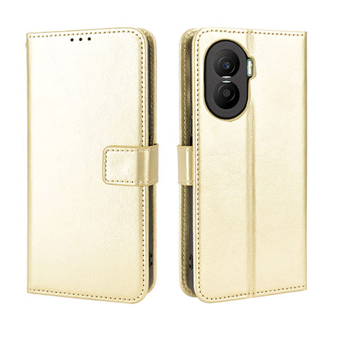 Funda de Cuero Cartera con Soporte Carcasa BY5 para Huawei Honor X40i 5G Oro