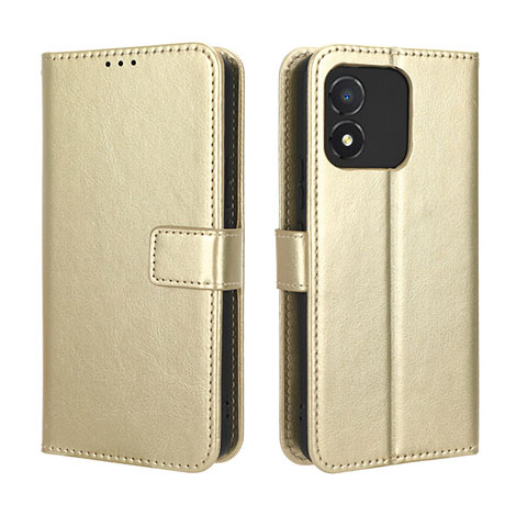 Funda de Cuero Cartera con Soporte Carcasa BY5 para Huawei Honor X5 Oro