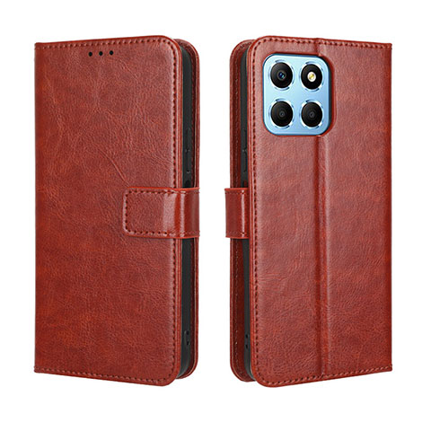 Funda de Cuero Cartera con Soporte Carcasa BY5 para Huawei Honor X6 5G Marron