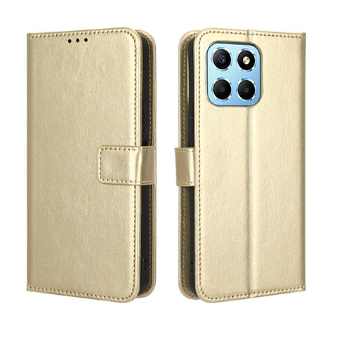 Funda de Cuero Cartera con Soporte Carcasa BY5 para Huawei Honor X6 5G Oro