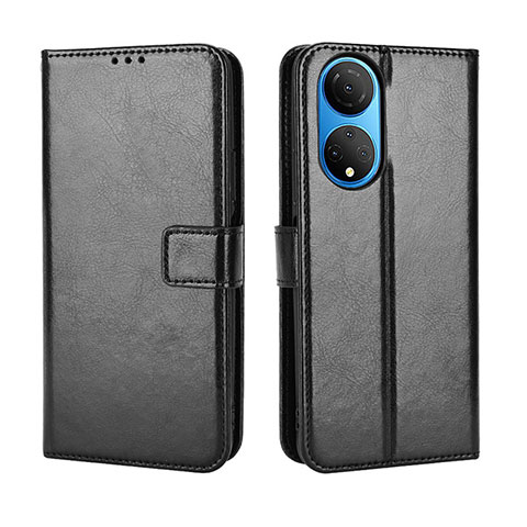 Funda de Cuero Cartera con Soporte Carcasa BY5 para Huawei Honor X7 Negro