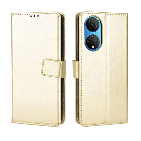 Funda de Cuero Cartera con Soporte Carcasa BY5 para Huawei Honor X7 Oro