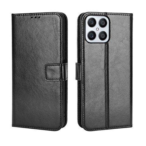 Funda de Cuero Cartera con Soporte Carcasa BY5 para Huawei Honor X8 4G Negro