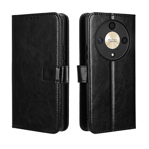 Funda de Cuero Cartera con Soporte Carcasa BY5 para Huawei Honor X9b 5G Negro