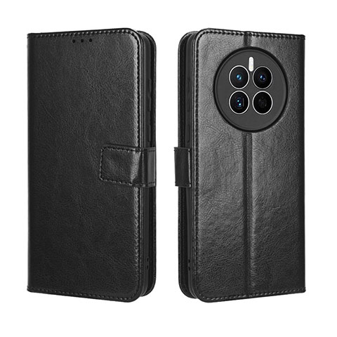 Funda de Cuero Cartera con Soporte Carcasa BY5 para Huawei Mate 50 Negro