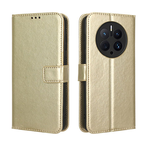 Funda de Cuero Cartera con Soporte Carcasa BY5 para Huawei Mate 50 Pro Oro