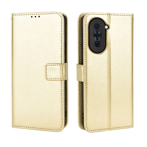 Funda de Cuero Cartera con Soporte Carcasa BY5 para Huawei Nova 10 Oro