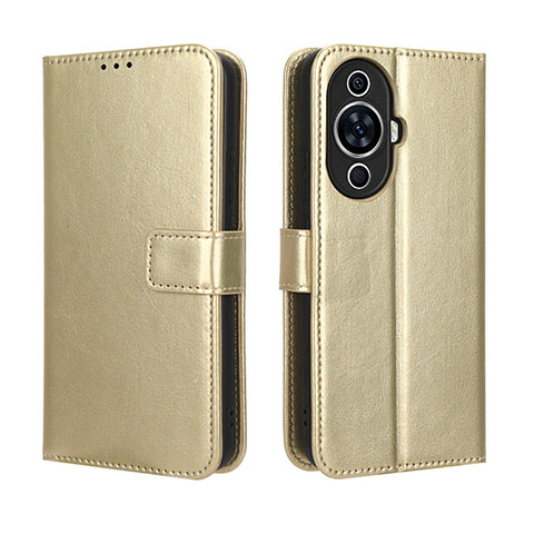 Funda de Cuero Cartera con Soporte Carcasa BY5 para Huawei Nova 11 Oro