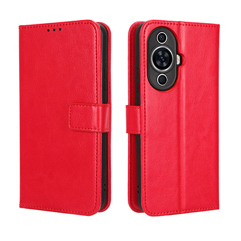 Funda de Cuero Cartera con Soporte Carcasa BY5 para Huawei Nova 11 Pro Rojo