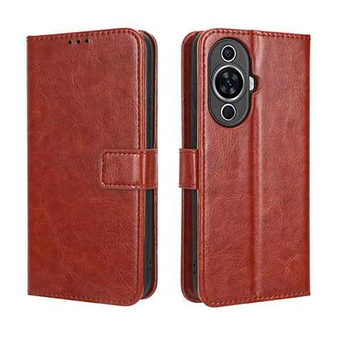 Funda de Cuero Cartera con Soporte Carcasa BY5 para Huawei Nova 11 Ultra Marron