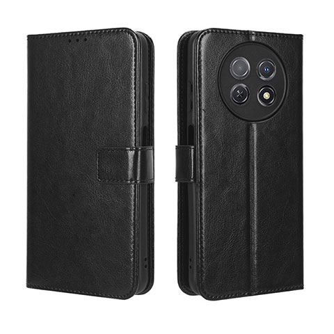 Funda de Cuero Cartera con Soporte Carcasa BY5 para Huawei Nova Y91 Negro