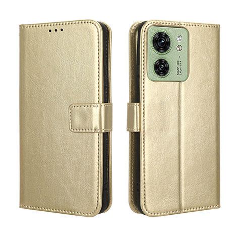 Funda de Cuero Cartera con Soporte Carcasa BY5 para Motorola Moto Edge (2023) 5G Oro