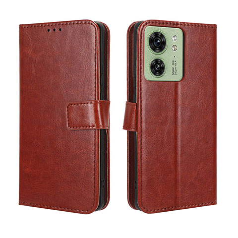 Funda de Cuero Cartera con Soporte Carcasa BY5 para Motorola Moto Edge 40 5G Marron