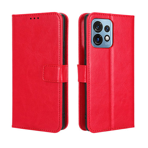 Funda de Cuero Cartera con Soporte Carcasa BY5 para Motorola Moto Edge 40 Pro 5G Rojo