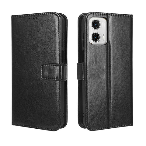 Funda de Cuero Cartera con Soporte Carcasa BY5 para Motorola Moto G 5G (2023) Negro