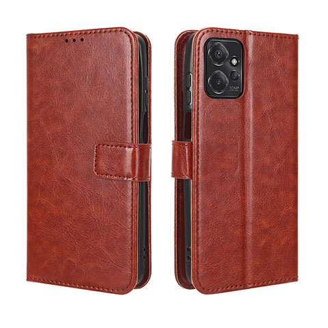 Funda de Cuero Cartera con Soporte Carcasa BY5 para Motorola Moto G Power 5G (2023) Marron