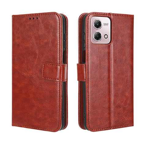 Funda de Cuero Cartera con Soporte Carcasa BY5 para Motorola Moto G Stylus (2023) 4G Marron