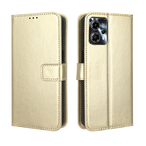 Funda de Cuero Cartera con Soporte Carcasa BY5 para Motorola Moto G13 Oro