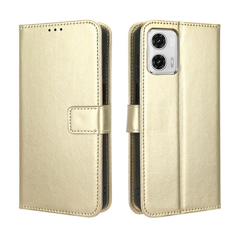 Funda de Cuero Cartera con Soporte Carcasa BY5 para Motorola Moto G73 5G Oro