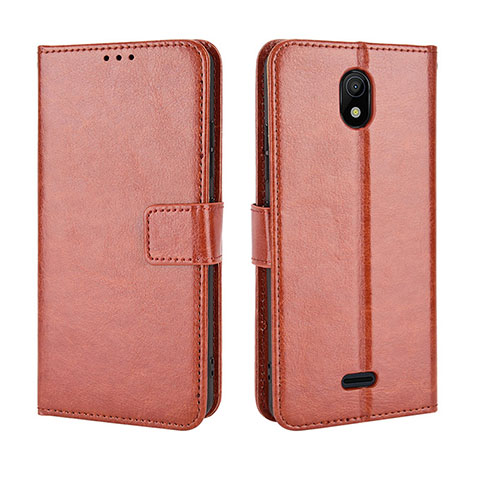 Funda de Cuero Cartera con Soporte Carcasa BY5 para Nokia C100 Marron