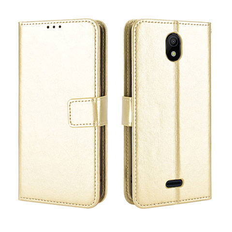 Funda de Cuero Cartera con Soporte Carcasa BY5 para Nokia C100 Oro