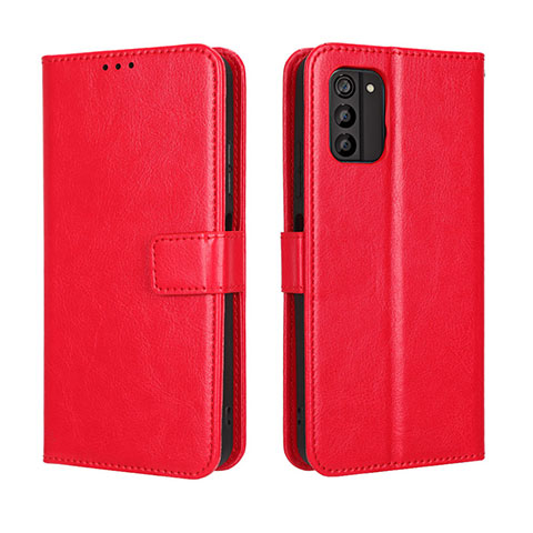 Funda de Cuero Cartera con Soporte Carcasa BY5 para Nokia G100 Rojo